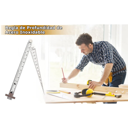 Taper Gap Gauge TOPINCN Stainless Steel Depth Ruler Hole Inspection Tool Dimensional Measurement...