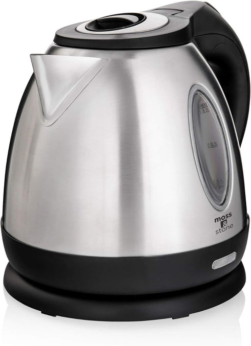Moss & Stone 1.2L Stainless Steel Small Electric Kettle, Cordless 1500w Fast Boiling Pot, Portable Hot Water Electric Tea Kettle With Boil Dry Pro...