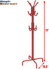 Simple Houseware Standing Coat and Hat Hanger Organizer Rack, 12 Hooks, Red...