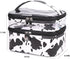 FITINI 3 Pieces Makeup Bags Double Layer Travel Large White Cows Cosmetic Cases Organizer Toiletry Bags Waterproof Small Zipper Pouch for Women Ma...