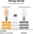 Tsunetani-C7 Edison LED Filament Mini Night Light Bulbs 0.5W Equivalent to 5 Watt Incandescent - E12 Candelabra Base 2200K Ultra Warm White for Ho...