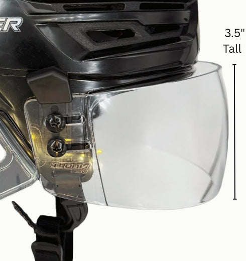 TronX S30 Straight-Cut Hockey Helmet Clear Visor (Anti-Scratch/Anti-Fog) CE Certified...