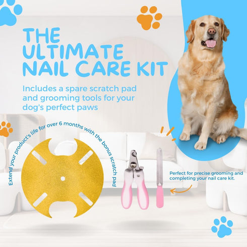 Rotatable Dog Nail Scratch Board with Hidden Treats Compartment, 3 in 1 Dog Nail Care Solution, Dog Scratch Pad for Nails, Nail Filing Board for D...