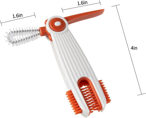 3 in 1 Cup Lid Gap Cleaning Brush Set, Multifunctional Cup Cover Cleaning Brush, Small Cleaning Brushes for Nipple, Water Bottle Lid, Home Kitchen...