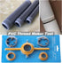 6Pcs PVC Thread Maker Tool Pipe Threader Plumbing Tool Kit Plastic Pipe Round Die Set with 3 Dies 1/2", 3/4" and 1" NPT Die Set Manual Hand Tool f...