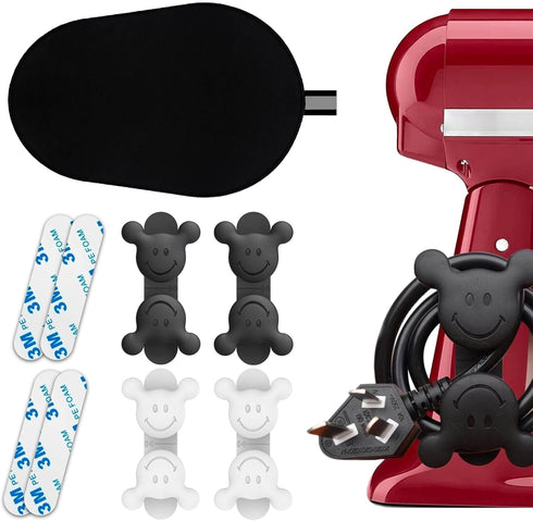 Sliding Mat for Kitchen aid 5-8 Qt Tilt-Head Stand Mixer,Mixer Mover Slider Mat Pad with 4 Pack Cord Organizers for Appliances,Heat Resistant Mat ...