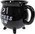 Ebros Wicca Sacred Crescent Moon Witches Brew Black Cauldron Mug Cup 14oz Coffee Tea Drink Cup Mugs...