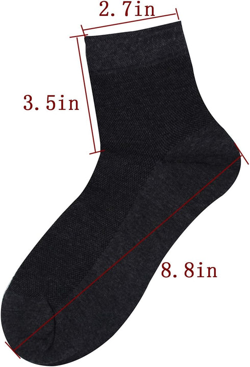 October Elf Men's Crew Ankle Thin Cotton Dress Socks - Short Athletic Socks...