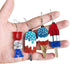 Earrings 4th of July Earrings for Women Acrylic American Flag Star Dangle Earrings Independence Day Party Jewelry Set Gifts Double Sided Ice-cream...