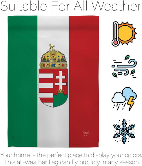 Breeze Decor Hungary Garden Flag Regional Nation International World Country Particular Area House Decoration Banner Small Yard Gift Double-Sided,...