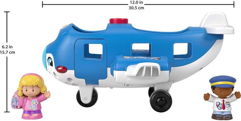 Fisher-Price Little People Musical Toddler Toy Travel Together Airplane with Lights Sounds & 2 Figures for Ages 1+ Years...