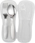 VANRA 2 Pieces Children Fork Spoon Set with Travel Case for Lunch Box, 18/8 Stainless Steel Kids Silverware Flatware Set Kids Utensil Set for Scho...