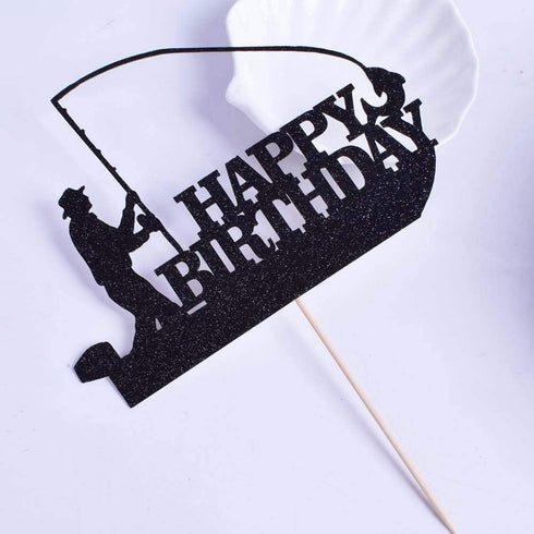 Sea Fishing-Fishing Boats Birthday Cake Topper for Fisherman Theme Man Boy Birthday Party Supplies-Gone Fishing Themed Birthday Party Decorations ...