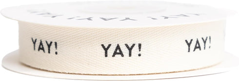 Cotton Herringbone Custom Ribbon Natural 5/8-''x10 Yards (5/8'', Yay|)...