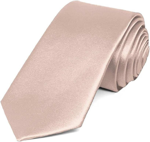 tiemart Slim 2.5" Width Solid Color Necktie...