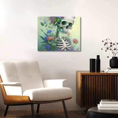 TUMOVO Skull Paint by Numbers for Adults, Flowers and Skeleton DIY Oil Painting Acrylic Paint by Number Kits for Kids Adults Beginner for Home Wal...