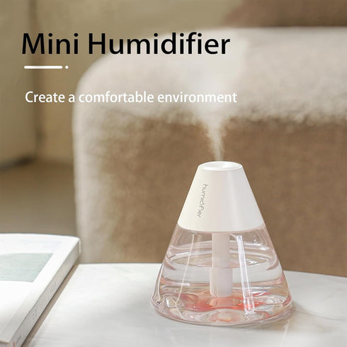 INVODA Mini Humidifiers, 260ml USB Personal Cool Mist Humidifier Cute Volcanoes Desktop Air Humidifier Quiet Night Light Small Humidifier for Car,...