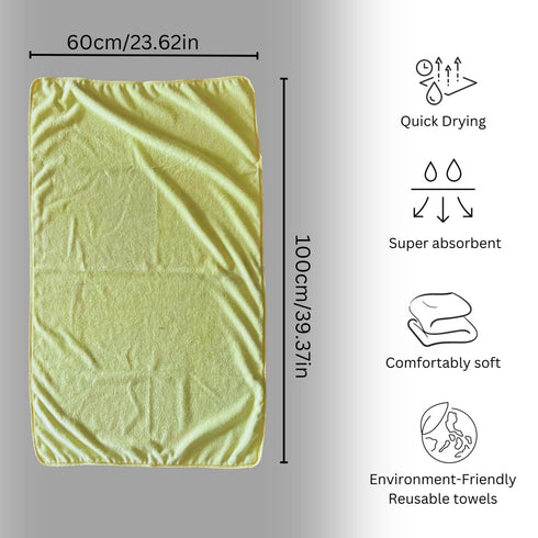 Dog Bathing Set Scrubber Shampoo Dispenser Brush and Microfiber Towel Set (Blue)...