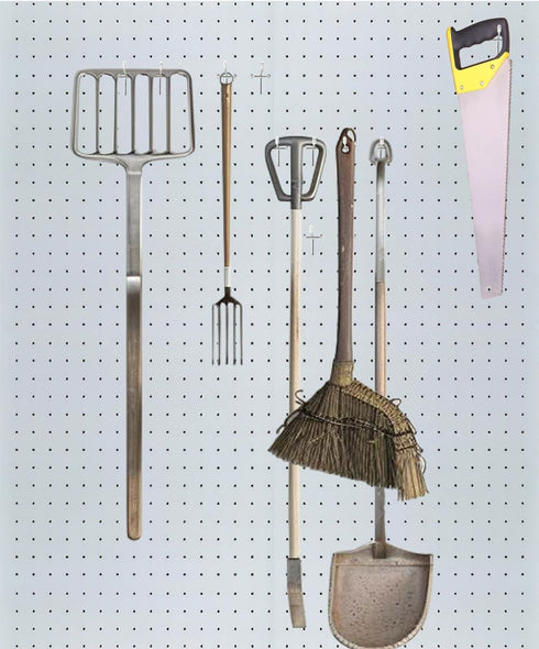 31 Pieces 4 Inch Silver Pegboard Hooks Heavy Duty Pegs Pegboard Accessories for 1/4 in and 1/8 in Peg Boards in Garages, Tool Sheds, Basements etc...