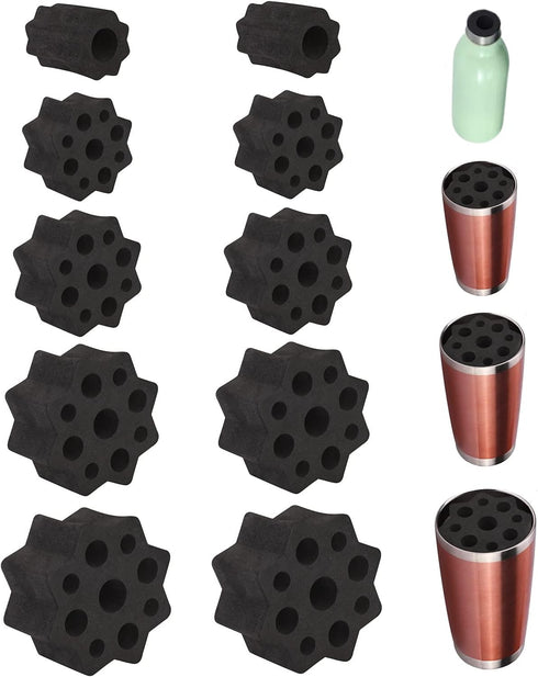 Cup Turner Foam Sets, 10PCS 5 Size Tumbler Turner Foams Inserts for 3/4 Inch PVC Pipe, Tumbler Spinner Foams Fit 40 oz 30 oz 20 oz 10 oz All Tumbl...