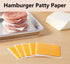 200 Sheets 4 x 4 In Burger Patty Paper Wax Paper Squares Disposable Baking Parchment Paper Squares for Separating Small Hamburger Patty, Cookies, ...