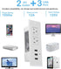 CCCEI Furniture Recessed Power Strip, White Desk Outlet with USB Ports, in Conference Desktop Flush Mount Plug, 6 ft Extension Cord....
