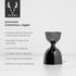 Viski Canterbury Double Measure for Cocktails, Bar Tools and Accessories Stainless Steel Bartender Tool Measuring Shot Gunmetal Black Set of 1...