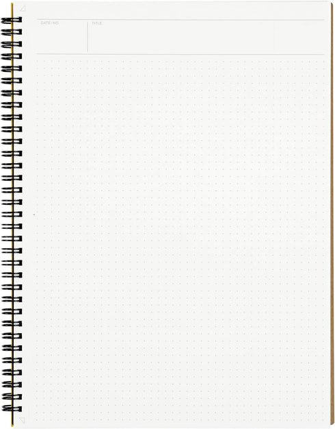 Maruman MNEMOSYNE Notebook 11.69 x 8.66 Inches (A4), 5mm dot grid, 70 Sheets (N109), white...