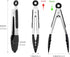 7 Inch Mini Tongs, Pack of 3 Short Small Silicone Tongs, Stainless Steel Tongs with Silicone Tips for Cooking, Barbecue, Buffet Serving (7", Black...