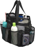 ALYER Large Mesh Dive Tote Bag with Separated Inner Compartment,Portable Shower Caddy Bath Organizer with Durable Handles and Zipper (Black)...