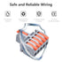 10Pcs Lever Wire Connectors, 1 in 5 Out DIY Mini Splicing Compact Quick Push-in Electrical Connectors, 24-12 AWG...
