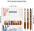 BAYTORY 8Pcs Cute Retractable Erasable Gel Pens, Blue and Black Ink Pen with Eraser Clear, Smooth Writing Comfortable to Use for Note Taking Marki...