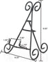 HUJI Sturdy Iron Display Stand Holder for Home Kitchen Decoration Platters, Pictures, Frames and Books. (1, 9")...