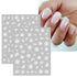 JMEOWIO 12 Sheets Spring White Flower Nail Art Stickers Decals Self-Adhesive Pegatinas Uñas Summer Butterfly Leaf Floral Nail Supplies Nail Art De...