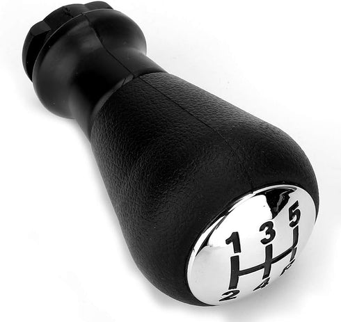 Qiilu Gear Shift Knob, 5 Speed Manual Car Gear Shift Stick Knob with Adapter Fit for 106 206 306 406 806 107...