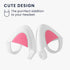 kwmobile Cat Ears for Overear Headphone (Set of 2) - Fits Headbands 1" to 1.5" (2.5cm to 3.8cm) Diameter - White/Dark Pink...