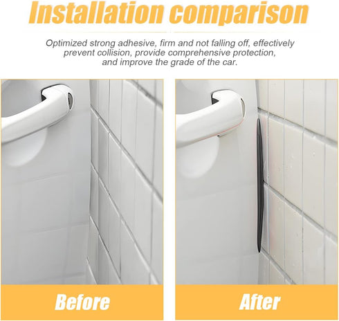 6Pcs Silicone Car Door Edge Guards, 5.8" Anti Scratch Collision Protector, Self Adhesive Rear View Mirror Cover Protective Strip, Side Edge Protec...