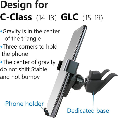 Car Phone Holder for Mercedes Benz C Class 2014-2018 c180 c200 c300?GLC Class 2015-2019 GLC200 GLC260 GLC300 Auto Accessories Navigation Bracket I...