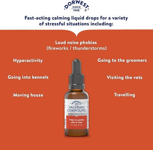 Organic Valerian Compound for Dogs and Cats 30 ml...