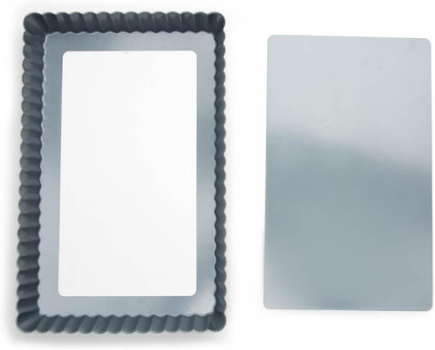 Fox Run Rectangular Loose Bottom Tart/Quiche Pan, Preferred Non-Stick, 11-Inch...