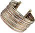 ZAD Hammered Bunch Mixed Metal Cuff Bracelet - One Size Fits Most...