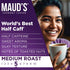 Maud's Half Caffeine Instant Coffee, 24 ct, 100% Arabica Coffee, Medium Roast, Instant Hot or Iced Coffee - Just add water...
