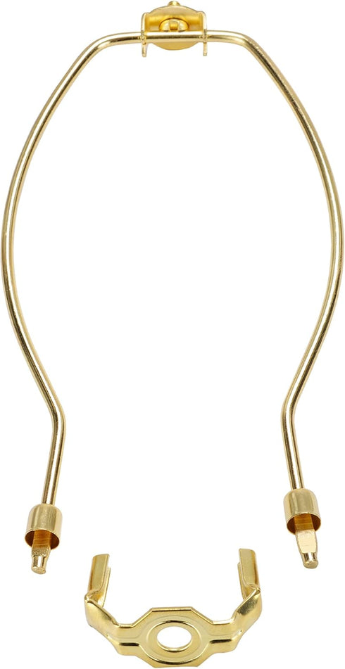Aspen Creative 20003-12, 9" Lamp Harp with Saddle in Polished Brass Finish, 2 Pack...