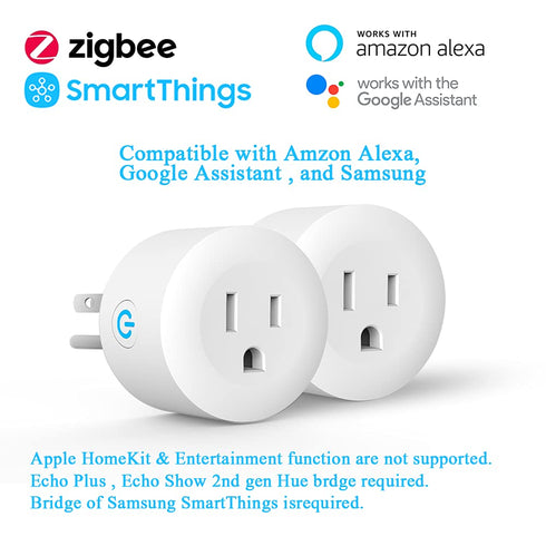 Smart Plug,DOGAIN Zigbee Smart Plugs Outlet Works with ST and Echo Plus Hub Voice Control Compatible with Alexa and The Google Assistant (Hub Requ...