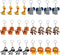 iMagitek 24 Pack Jungle Safari Animal Keychains, Kids Party Bag Fillers, School Carnival Rewards, Jungle Safari Baby Shower Party Favors...