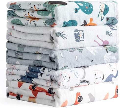 Unisex Lightweight Comfortable Super Soft Plush Minky Baby Blanket in 30x40, Newborn Receiving CAT Baby boy Girl Blankets with Dotted Backing, Tod...