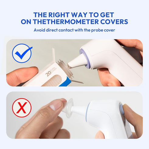 200X Ear Thermometer Probe Covers, for All Braun Thermometer Ear Covers, Lens Filters, Refill Caps, BPA Free Disposable Covers...