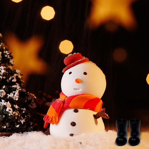 Honbay 6 Pairs Mini Santa Claus Shoes Boots Christmas Mini Shoes Model for Crafts Christmas Dollhouse Decorations...