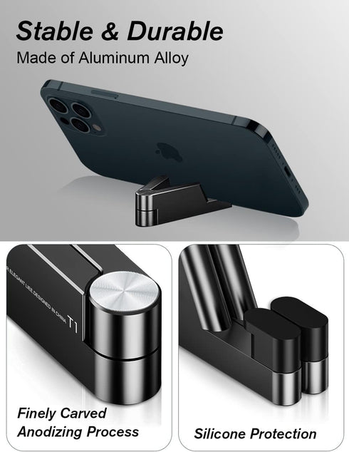Cell Phone Stand, Phone Stand for Desk, Foldable & Portable iPhone Stand, Phone Holder Stand Compatible with All Mobile Phone, iPhone, iPad Mini, ...