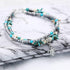 Zoestar Boho Starfish Turtle Anklet Ankle Bracelet Beaded Foot Accessories Double Layer Jewelry for Women(Silver/1Pc)...